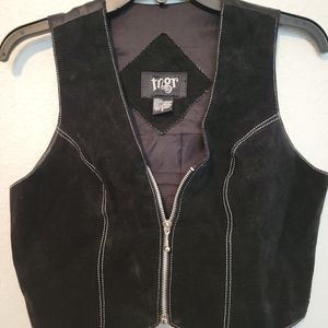 Black Genuine Leather Vest
